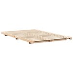 vidaXL Cadre de lit surélevé Marron 120 x190 cm Bois massif en pin