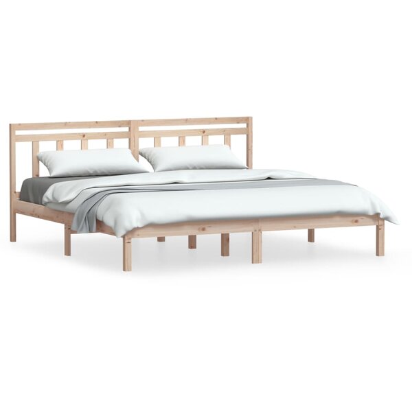 vidaXL Cadre de lit Bois de pin massif 200x200 cm