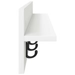 vidaXL Porte-manteau mural Blanc 100 x 10 5 x 18 cm Bois d'ingénierie
