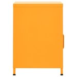 vidaXL Tables de chevet 2 Pièces Jaune moutarde 35x35x51 cm Acier