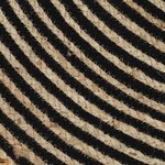 vidaXL Tapis fait à la main Jute avec design de spirale Noir 90 cm