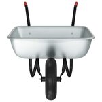vidaXL Brouette Argent et noir 133 x 62 5 x 58 cm Acier