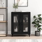 vidaXL Buffet noir 69 5x34x90 cm bois d'ingénierie