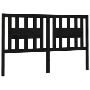 vidaXL Tête de lit Noir 126x4x100 cm Bois massif de pin