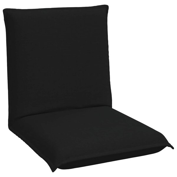 vidaXL Fauteuil de sol ajustable Noir Tissu