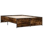 vidaXL Cadre de lit sans matelas chêne fumé 140x190 cm