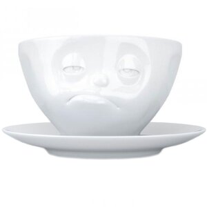 Tasse et sous tasse somnolent en porcelaine