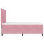 vidaXL Lit à ressorts avec tête de lit Rose 160 x 200 cm Velours