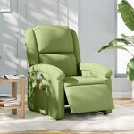 vidaXL Fauteuil inclinable de massage électrique vert clair velours