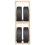 vidaXL Porte-pneus 63x40x180 cm Bois de pin massif
