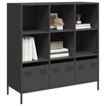 vidaXL Buffet haut noir 101 5x39x103 5 cm acier