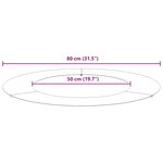 vidaXL Anneaux d'arbre plats 5 Pièces Marron Ø50 / 80 cm