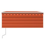 vidaXL Auvent rétractable automatique avec store 3x2 5 m Orange marron