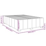 vidaXL Cadre de lit sans matelas crème 140x190 cm tissu
