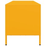 vidaXL Meuble TV jaune moutarde 135x39x43 5 cm acier laminé à froid