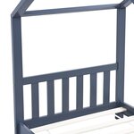 vidaXL Cadre de lit d'enfant Gris Bois de pin massif 70x140 cm