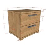 Ensemble SAM - Lit + chevet + armoire + commode