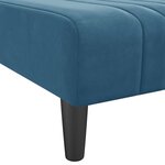 vidaXL Canapé-lit en forme de L bleu 260x140x70 cm velours