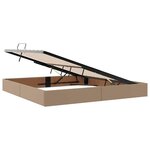 vidaXL Lit avec rangement et LED Cappuccino 200 x 200 cm Simili cuir