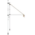 vidaXL Auvent rétractable manuel 200 cm Rayures oranges et blanches