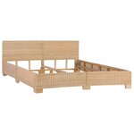 vidaXL Cadre de lit sans matelas tissé à la main Rotin véritable