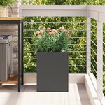 vidaXL Cache-pot de jardin Noir 32 x 32 x 40 cm Acier laminé à froid