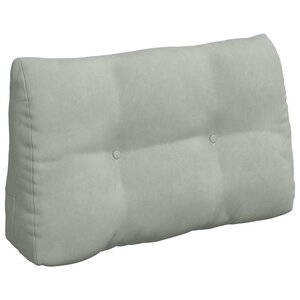 vidaXL Coussin de Dos Gris clair 80 x 24 x 50 cm Velours