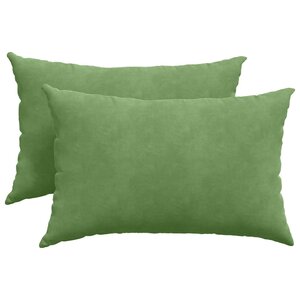 vidaXL Coussins de canapé 2 Pièces Vert clair 60 x 40 cm