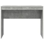 vidaXL Bureau d'écriture Beton gris Panneau de particules 100 x 40 x 76 cm