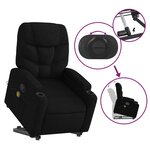 vidaXL Fauteuil de massage inclinable Noir Tissu