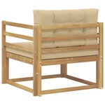 vidaXL Sofa de milieu extérieur Polyester Blanc