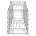 vidaXL Paniers à gabions arqués 15 Pièces 200x50x60/80 cm fer galvanisé