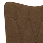 vidaXL Chaise de relaxation avec tabouret Marron Tissu