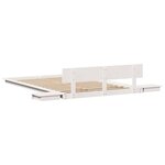 vidaXL Cadre de lit avec tête de lit Marron 135 x 190 cm bois