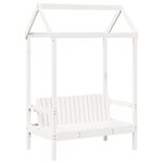 vidaXL Banc avec toit blanc 117 5x70x176 5 cm bois de pin massif