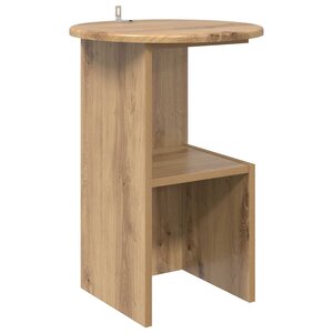 vidaXL Table d'appoint Chêne artisanal Ø 39 5 x 55 cm