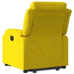 vidaXL Fauteuil inclinable électrique jaune Velours
