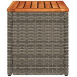 vidaXL Tables d'appoint de jardin 2 Pièces gris rotin bois massif