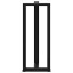 vidaXL Pieds de table de bar en forme de T  2 pièces  noir  50 x 35 x (100-101) cm  acier