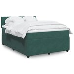 vidaXL Sommier à lattes de lit et matelas Vert foncé 140x200cm Velours