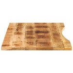 vidaXL Dessus de bureau avec courbe 110x60x2 5 cm manguier massif brut
