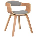 vidaXL Chaises à manger lot de 4 taupe bois courbé et tissu