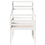 vidaXL Lit haut sans matelas blanc 75x190 cm bois de pin massif