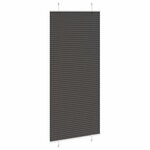 vidaXL Store plissé noir 90x200 cm largeur du tissu 89 4 cm polyester