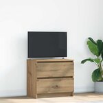 vidaXL Meuble TV chêne artisanal 60x35x54 cm bois d'ingénierie