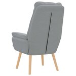 vidaXL Fauteuil relaxant Gris clair 69 x 74 x 93 cm tissu
