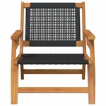 vidaXL Mobilier de jardin 2 Pièces Noir 67 x 78 x 73cm