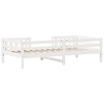 vidaXL Cadre de lit sans matelas blanc 75x190 cm bois de pin massif