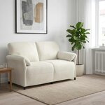 vidaXL Sofa 2 places Crème 158 x 83 x 95 cm Velours