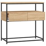 vidaXL Table console Chêne Sonoma 75x40x75 cm Bois d'ingénierie